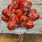 Valentines Day Red Foil Balloon Bouquet displayed as product Image for Valentines Day Foil Balloon