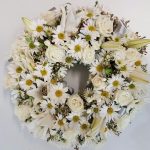 white flower Anzac wreath