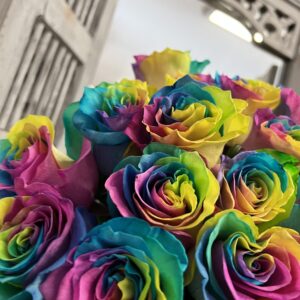Stunning Rainbow Rose Bouquet