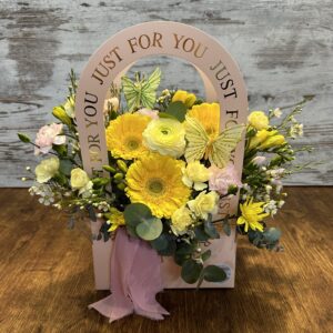Jus for You Gift Box arrangement in yellow tones